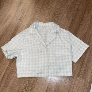Brandy Melville Button down plaid top